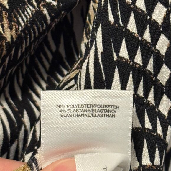 Jones Studio Geometric Print Cowl Neck Sleeveless Top Sz 1X Blouse - Picture 4 of 11